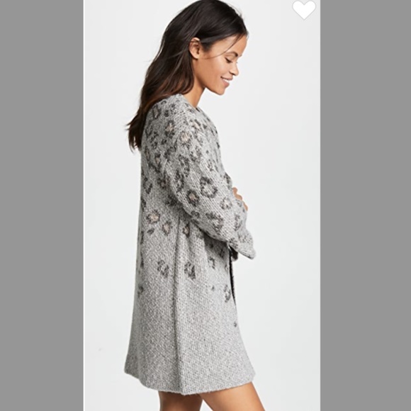 cupcakes and cashmere grey leopard intarsia cardigan - Picture 2 of 11